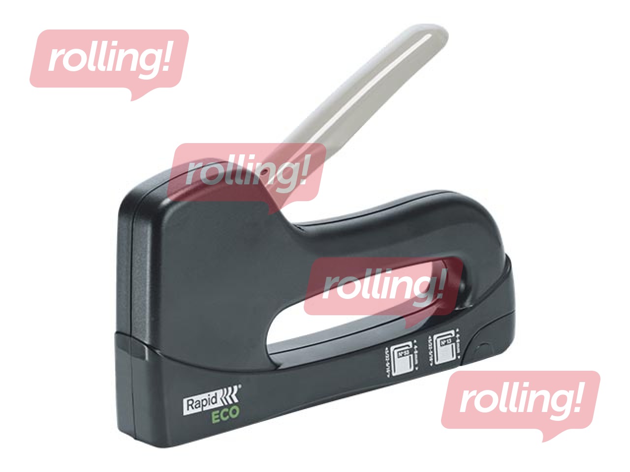 Staple gun Rapid Eco, 4-8mm, plastic, black
