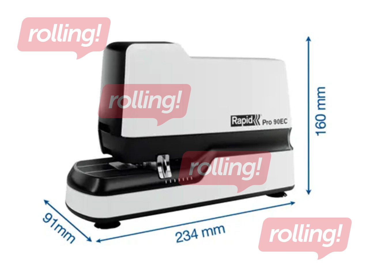 Elektriskais skavotājs, Rapid, Pro 90EC, balts, 50 loksnēm