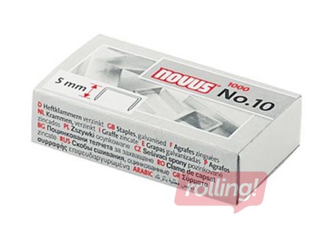 Staples Novus Nr.10, galvanizet, 1000 pcs.