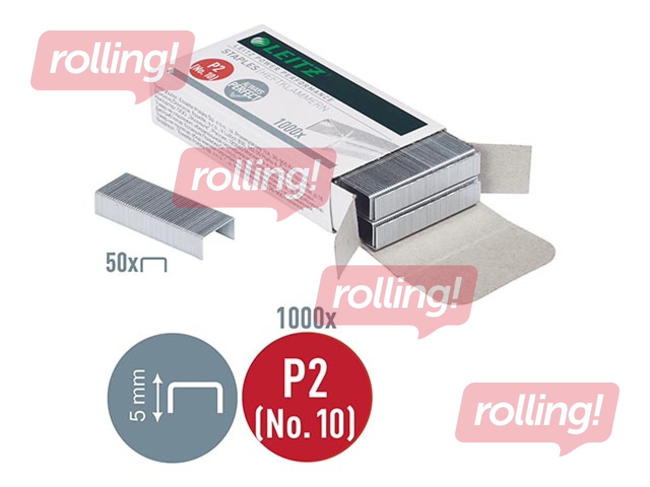 Скобы Leitz N10, 1000 шт.