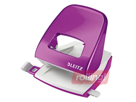 Офисный металлический дырокол Leitz 5008 Metal, 30л, фиолетовый