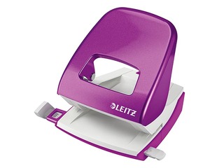 Офисный металлический дырокол Leitz 5008 Metal, 30л, фиолетовый