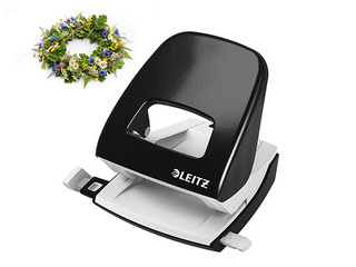 Caurumsitējs Leitz 5008 Metal, 30l., melns +Līgo dāvana!