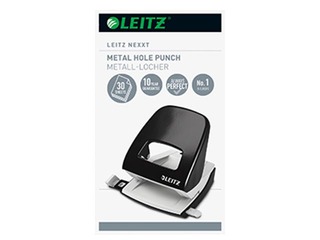 Caurumsitējs Leitz 5008 Metal, 30l., melns +Līgo dāvana!