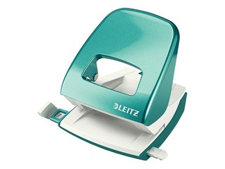 Офисный металлический дырокол Leitz 5008 Metal, 30л, бирюзовый