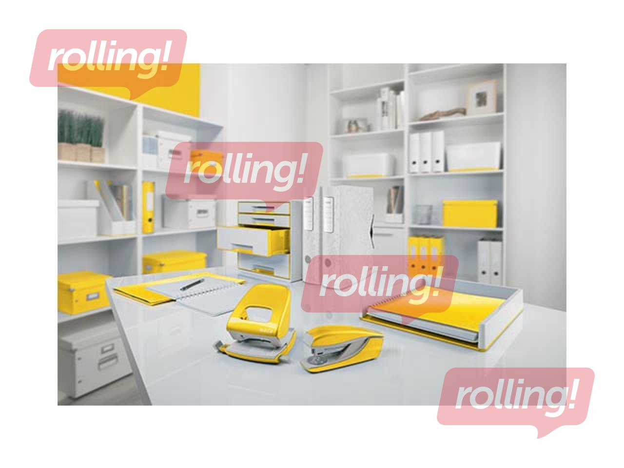 Hole Punch Leitz 5008 Metal, 30l., yellow