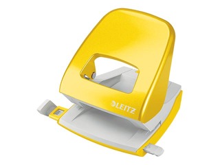 Офисный металлический дырокол Leitz 5008 Metal, 30л, желтый