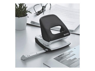 Офисный металлический дырокол Leitz 5008 Metal, 30л, черный