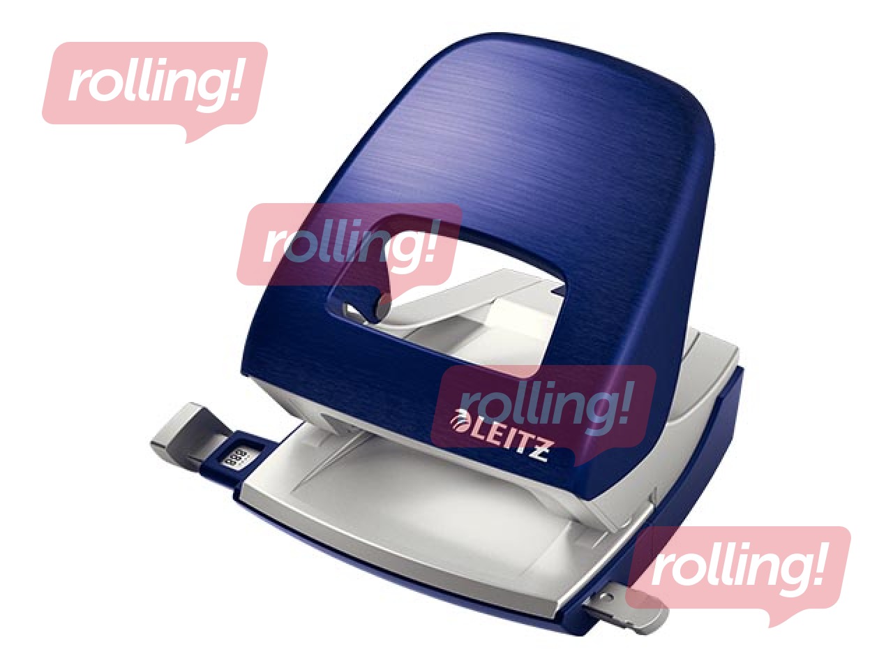 Офисный металлический дырокол Leitz Style Metal, 30л, синий