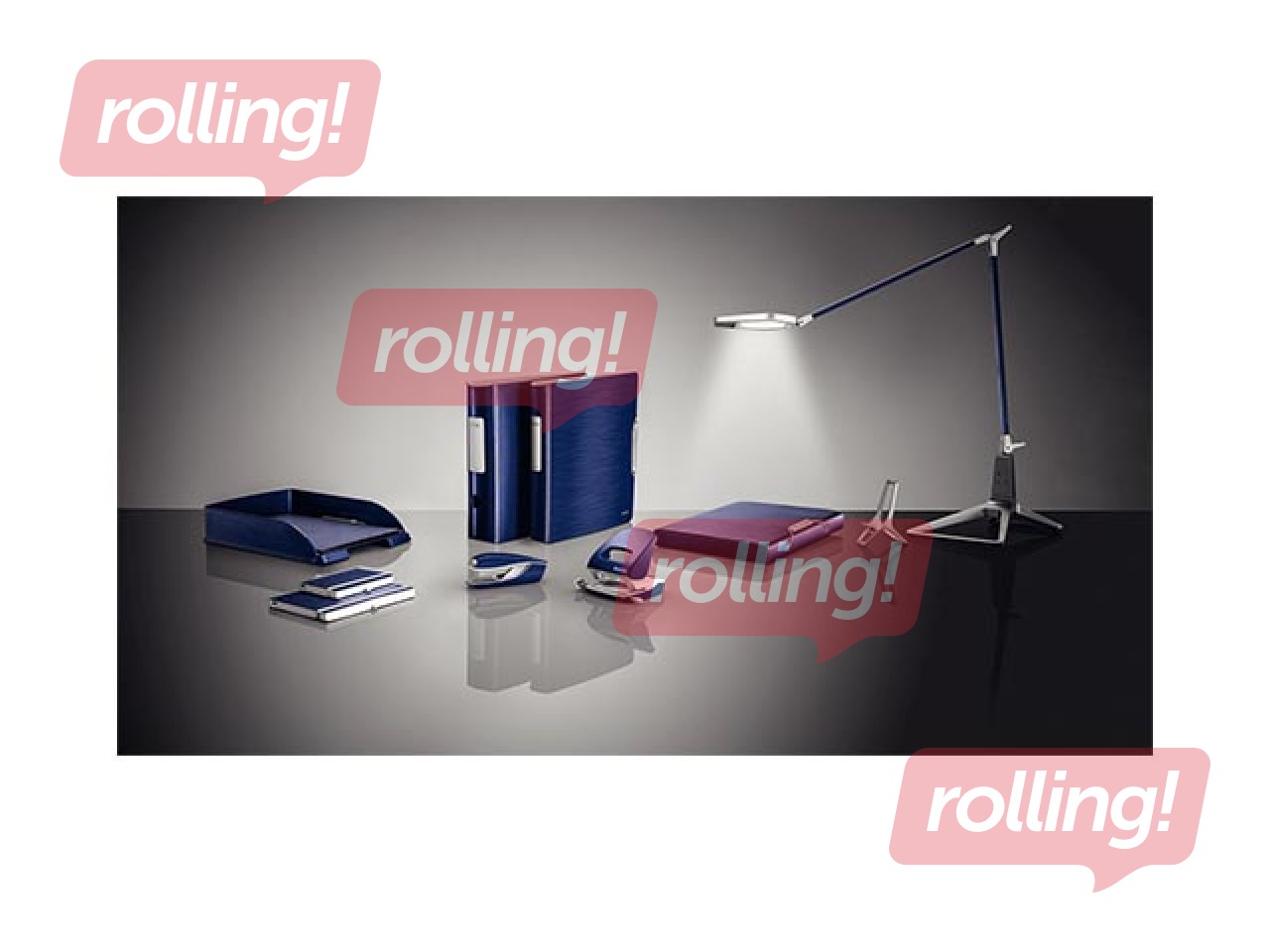 Офисный металлический дырокол Leitz Style Metal, 30л, синий