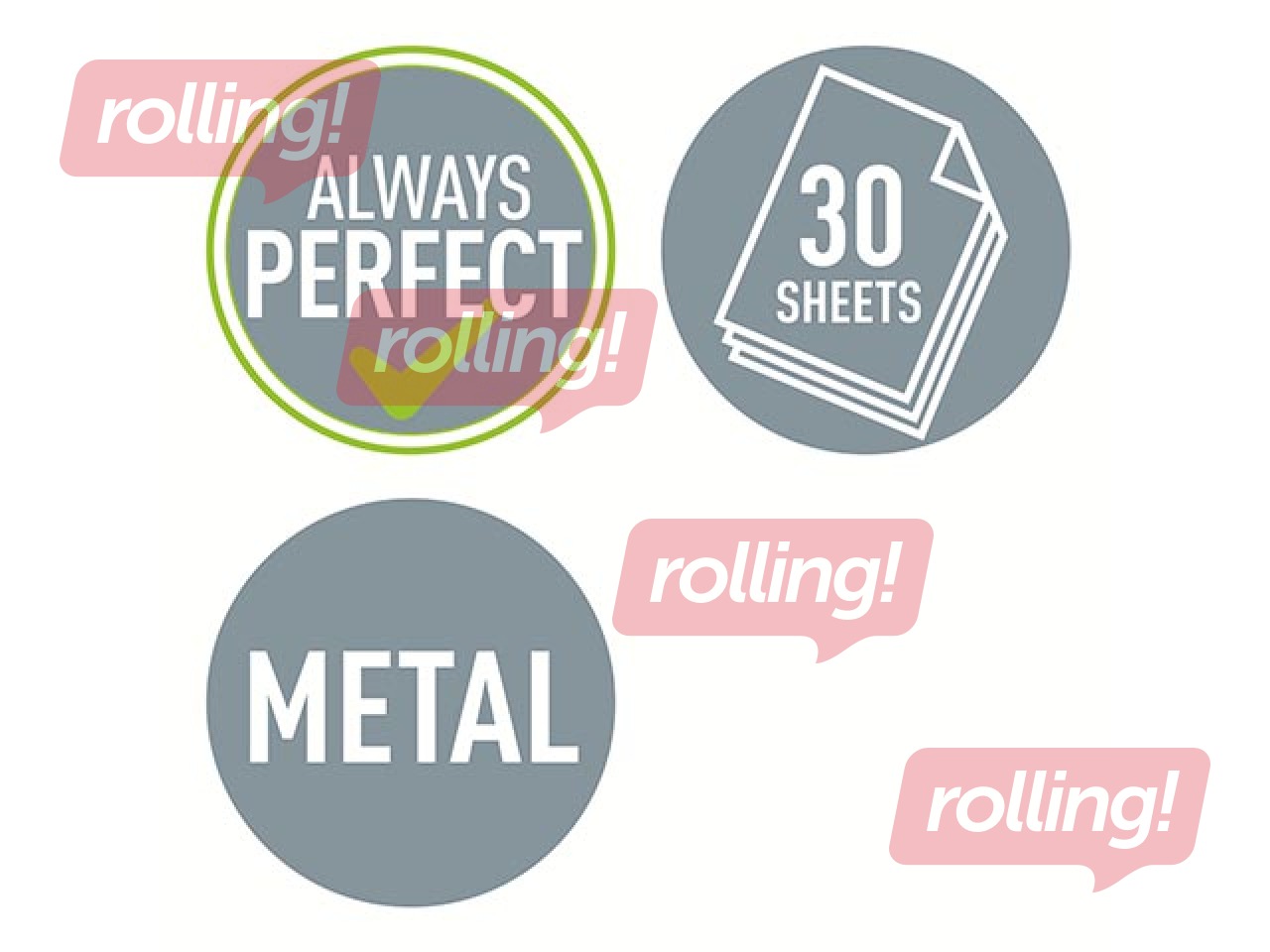 Caurumsitējs Leitz Style Metal, 30l., sarkans