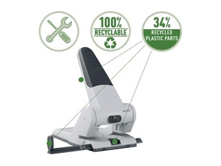 Hole punch Leitz, heavy duty, grey