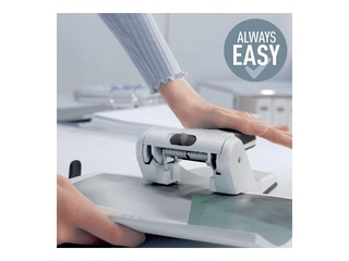 Hole punch Leitz, heavy duty, grey