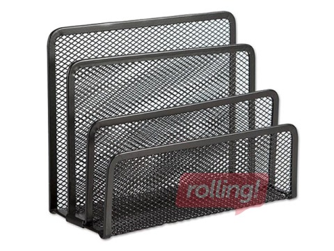 Desk letter holder, metal, black