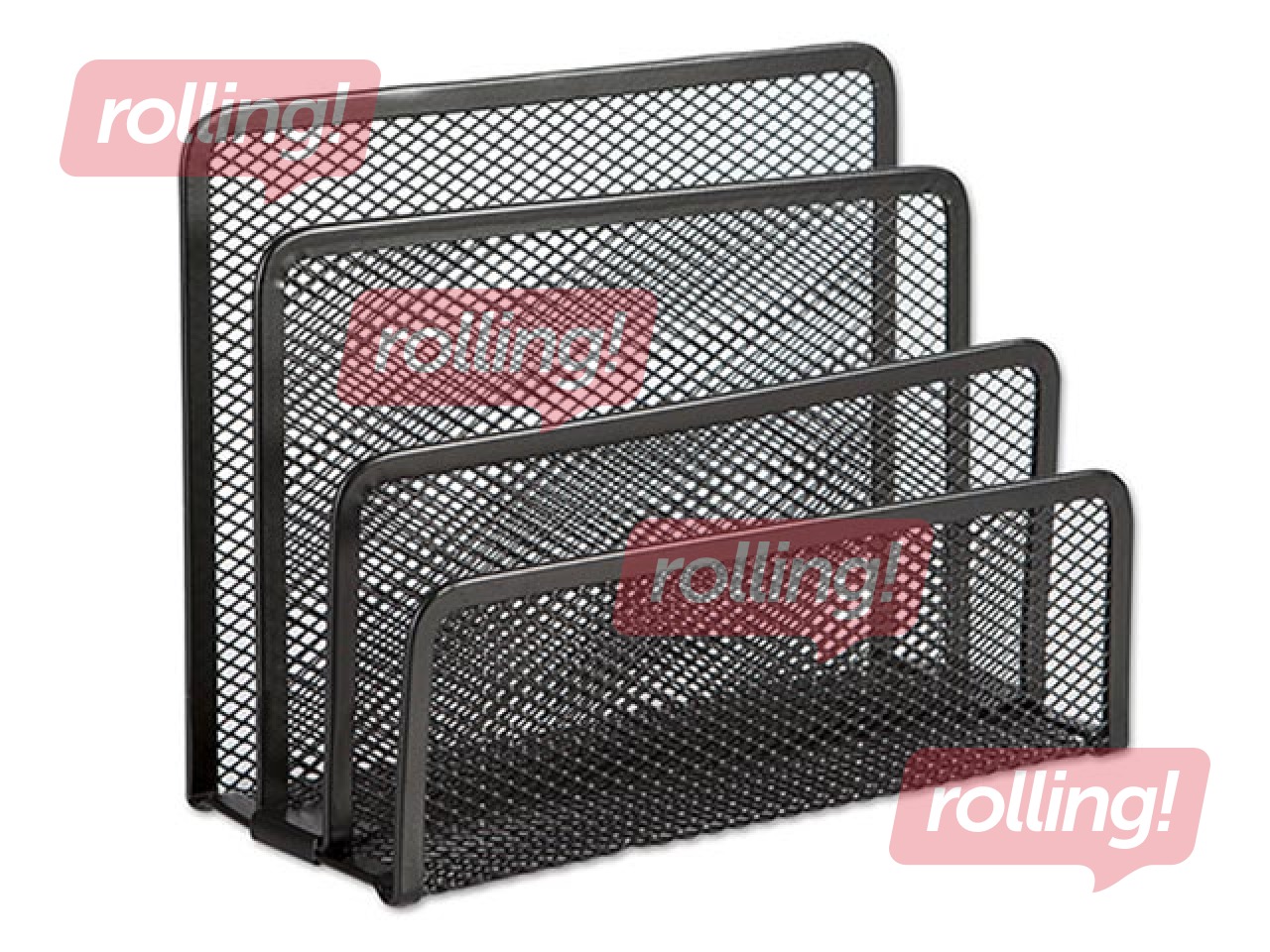 Desk letter holder, metal, black