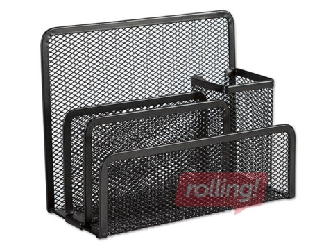 Штатив для писем, 4 отделения, метал, чёрный