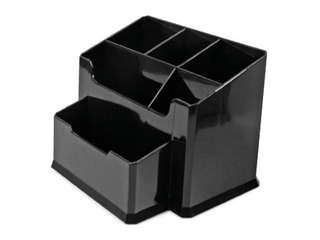 Desktop organiser Forpus, empty, plastic, black