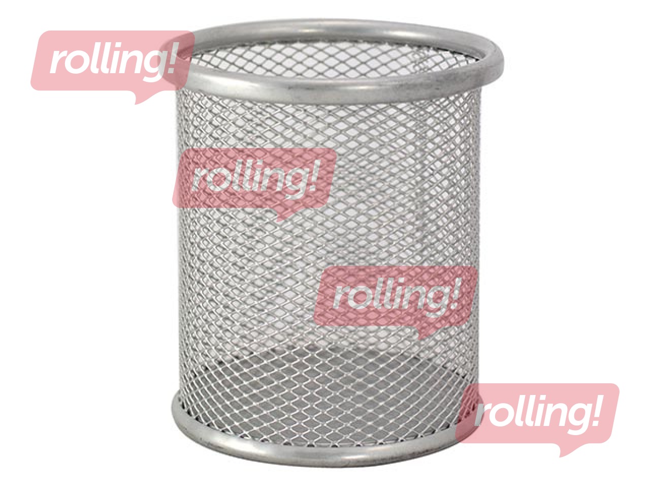 Pen holder MemoBe, empty, metal, silver