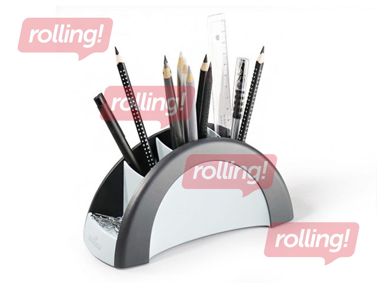 Galda organizators DURABLE VEGAS, plastmasas, melns/pelēks