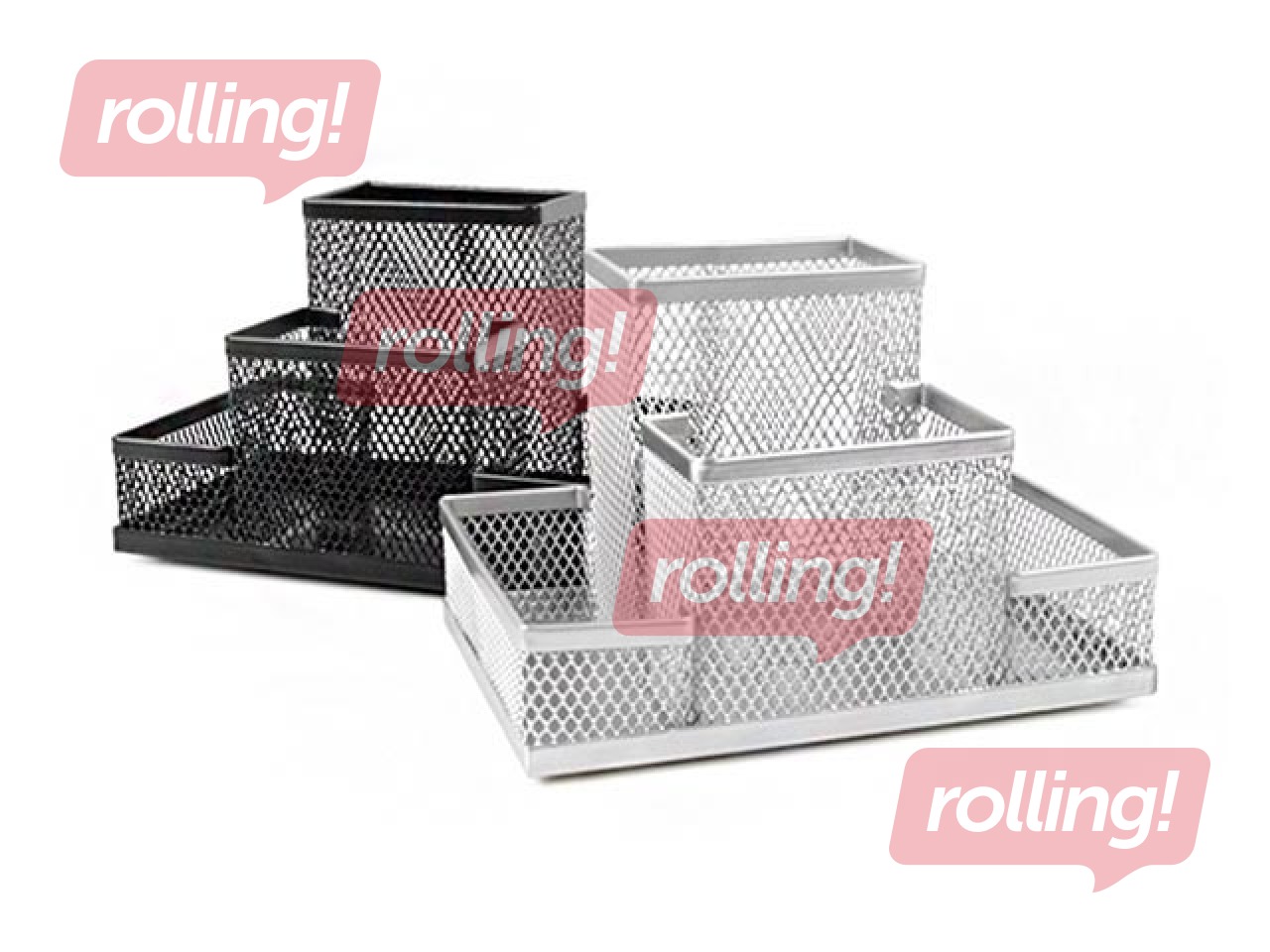 Galda piederumu trauks Forpus, 4 nodalījumi, tukšs, metāla, sudrabots