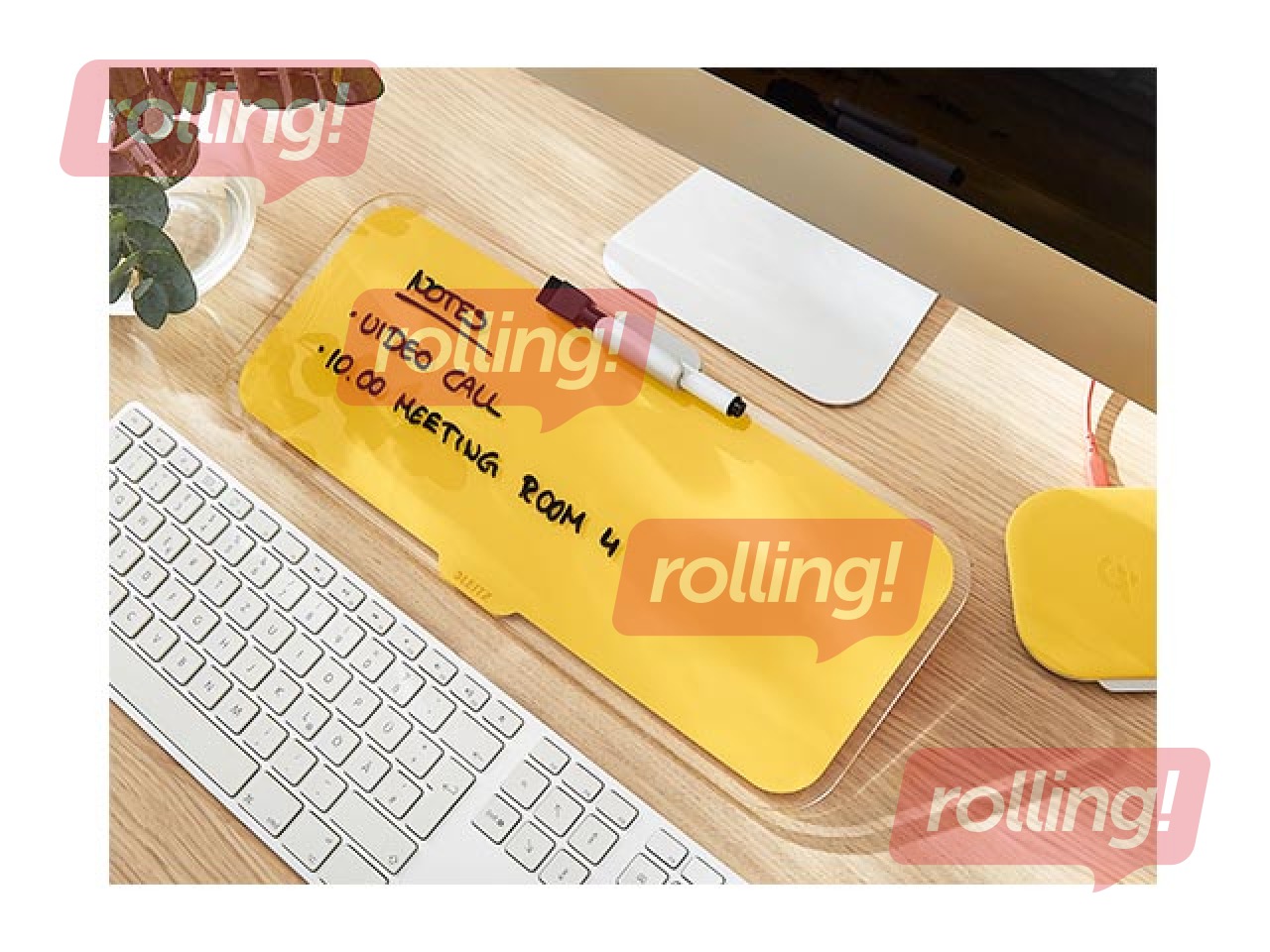 Glass Desk Notepad Leitz Cosy, yellow