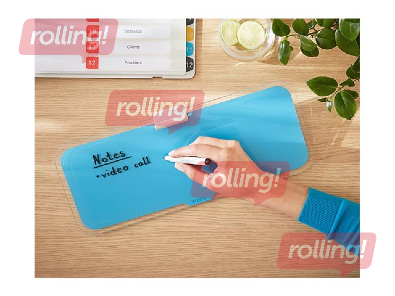 Glass Desk Notepad Leitz Cosy, blue