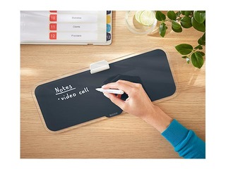 Galda tāfele Leitz Cosy, stikla, pelēka