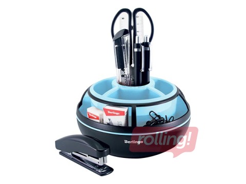 Galda organizators Berlingo Instinct, 9 priekšmeti, melns/akvamarīns