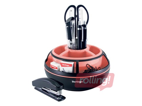 Galda organizators Berlingo Instinct, 9 priekšmeti, melns/flamingo