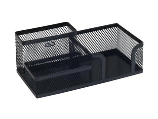 Galda organizators Grand, 3 nodalījumi, metāla, melns