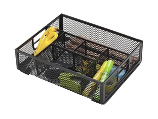 Galda organizators Q-Connect, 6 sadaļas, tukšs, metāla, melns