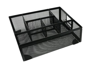 Настольный организатор, 6 отделения, метал, чёрный