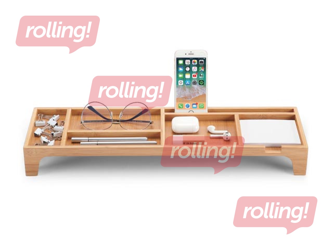 Galda organizators Forofis, bambusa, 530x150x65mm