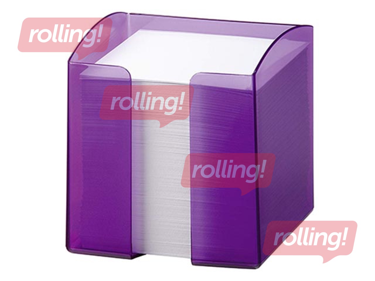 Note box Durable Trend, 10x10.5x10 cm, plastic, transparent, purple