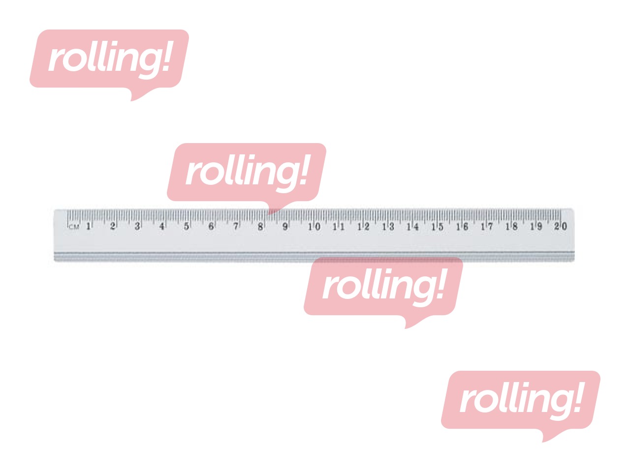 Lineāls, metāla, 20cm