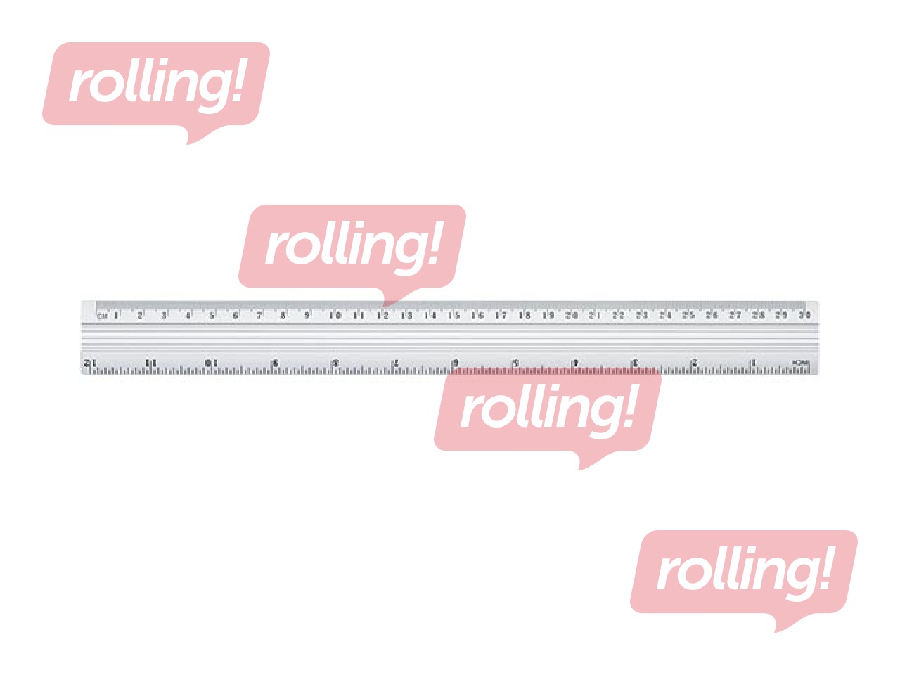 Ruler, metal, 30cm