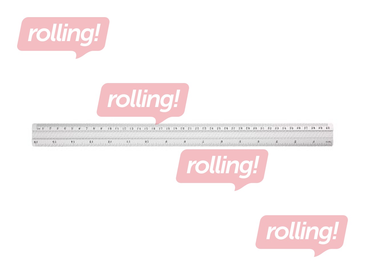 Ruler Grand, aluminium, 40cm