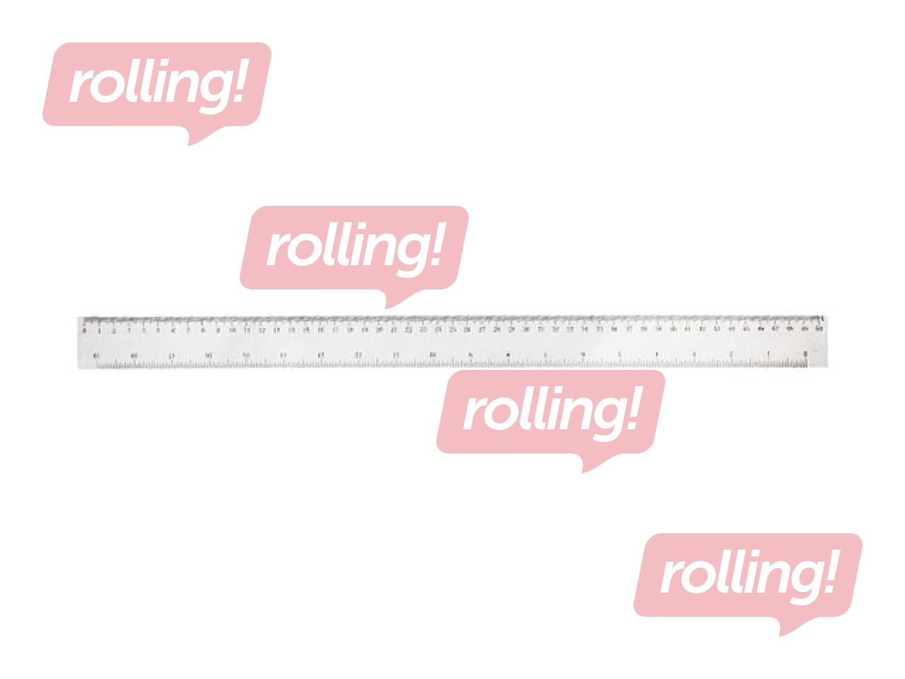 Ruler Grand, plastic, transparent, 50cm