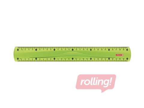 Plastic ruler Brunnen, transparent green, 30cm