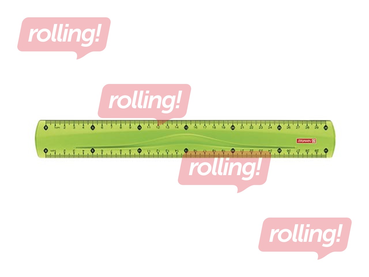 Plastic ruler Brunnen, transparent green, 30cm