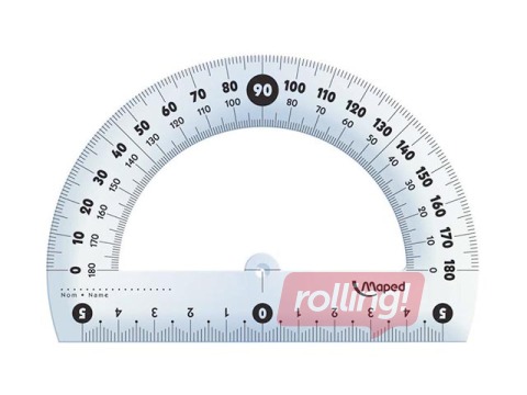 Транспортир Maped Cristal 180°-12 см