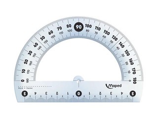 Транспортир Maped Cristal 180°-12 см