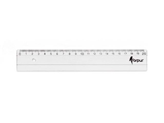 Линейка Forpus, пластмассовая, прозрачная, 20см