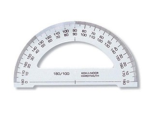 Транспортир KOH-I-NOOR 180 °, прозрачный