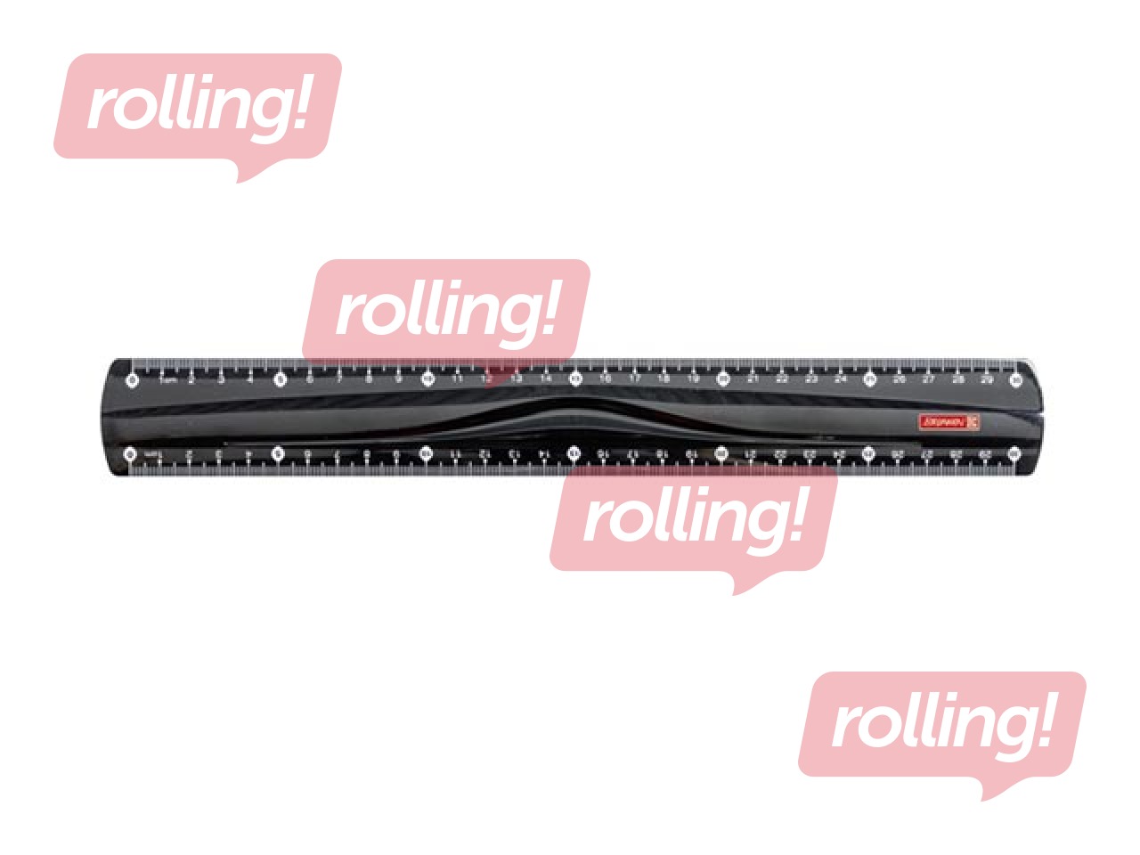 Plastic ruler Brunnen, transparent black, 30cm