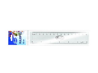 Lineāls Forofis, plastmasas, caurspīdīgs, 15cm