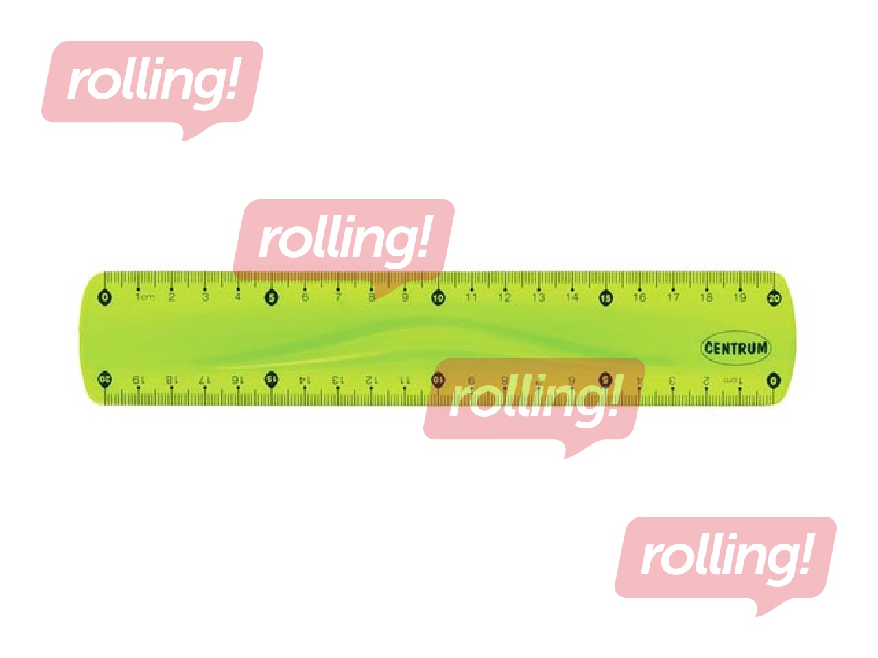 Ruler Centrum Soft  ABS, green, 20cm