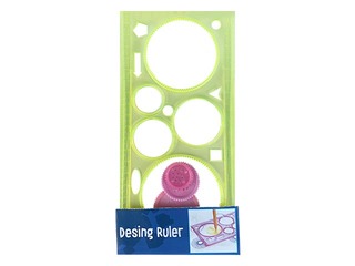 Joonlaud-šabloonl, kujundid, kollane, 100x200mm