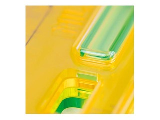 Lineāls Milan New Look, plastmasas, caurspīdīgs, zaļš, 20cm