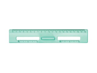 Линейка Milan New Look, пластмассовая, прозрачная, зеленая, 20см